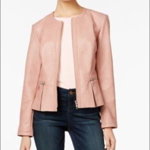 INC Faux Leather Jacket